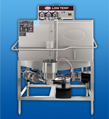 CMA Dishmachines | CMA CB Low-Temperature Chemical Sanitizing Double-Rack Corner Dishwasher