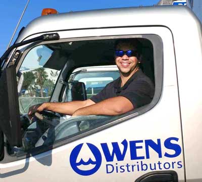 Friendly Owens Distributors Route Specialist on the Road