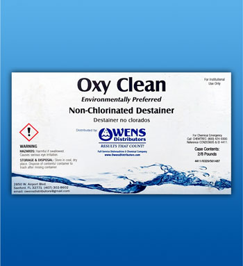 Oxy Clean | Non-Chlorinated Destainer | Owens Distributors